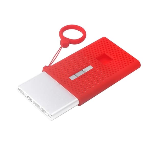 Samsung T7 Touch SSD-silikondeksel med ringstropp - Rød Red