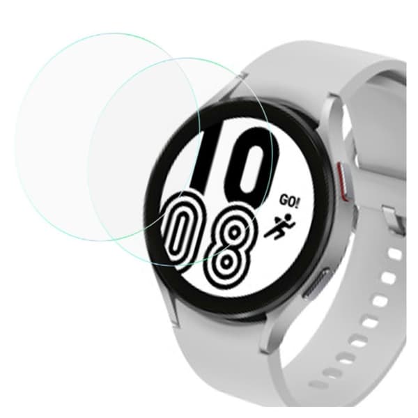 2 kpl Samsung Galaxy Watch 4 (40mm) karkaistua lasia näytönsuojus Silver grey
