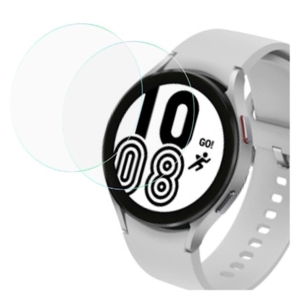 2 Pcs Samsung Galaxy Watch 4 (40mm) tempered glass screen protector Silvergrå