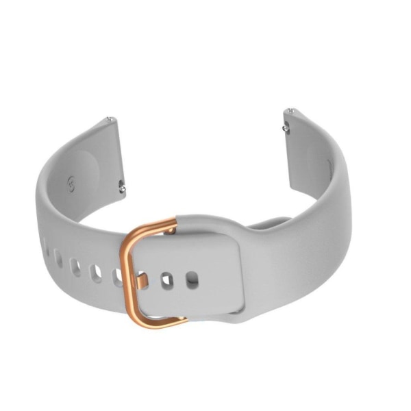 Silicone watch band for Samsung and Garmin watch - Grey Silvergrå