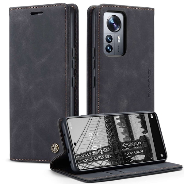 Etuime Xiaomi 12 Lite Vintage Etui - Sort Black