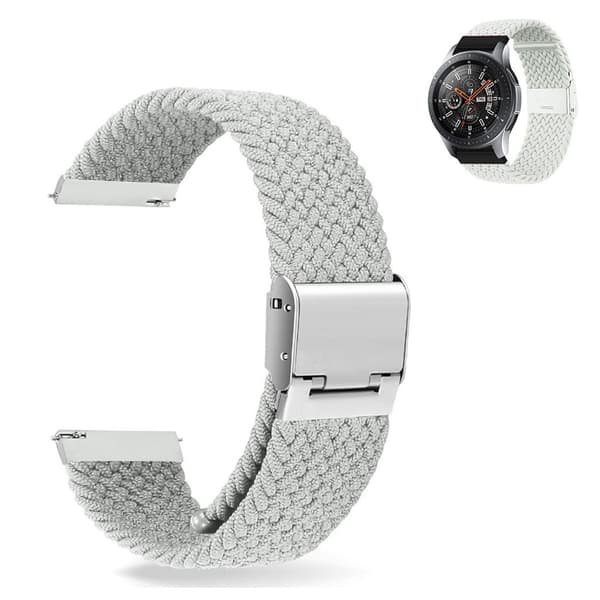 22 mm universellt elastiskt klockarmband i nylon - Vit Vit