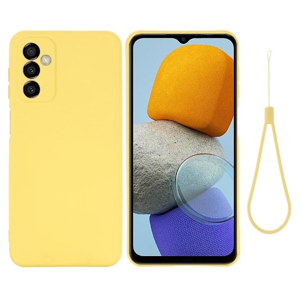 Matt Samsung Galaxy M23 skal av flytande silikon - Gul Gul