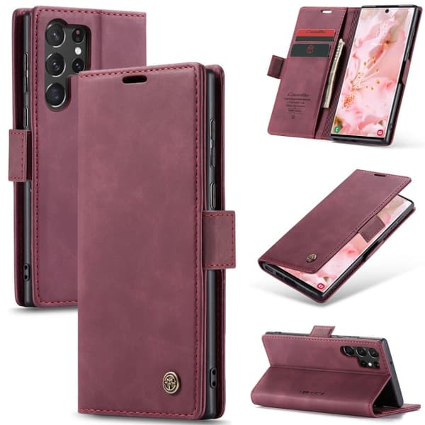 CaseMe Samsung Galaxy S24 Ultra smooth etui - Rød Red