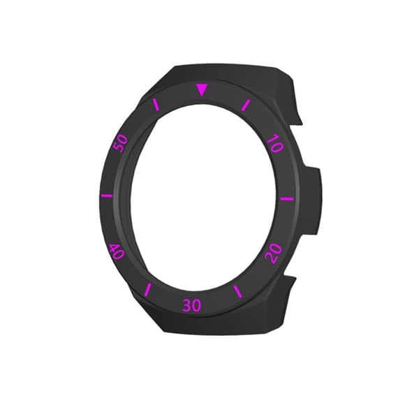 Huawei Watch GT 2e designcover med dobbelt farveskala - Sort / Lilla Black