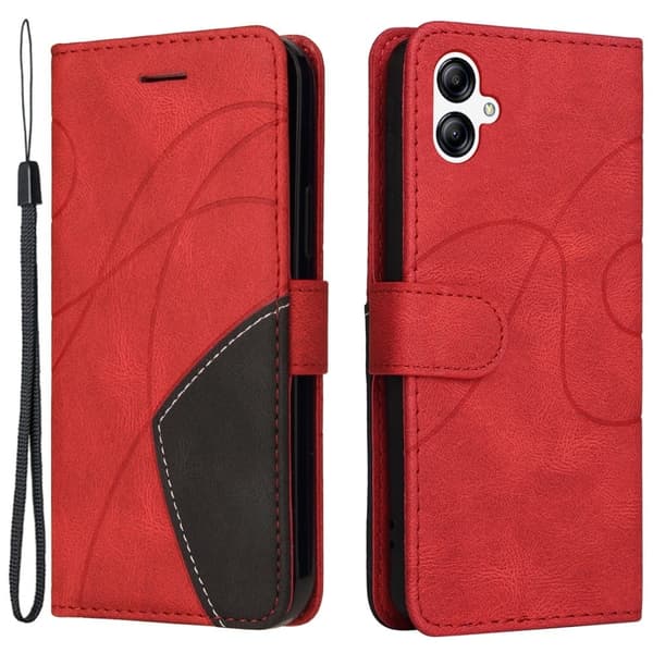 Teksturoitu nahkakotelo hihnalla Samsung Galaxy A05 - Punainen Red
