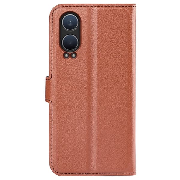 Classic OnePlus Nord CE4 Lite / Oppo K12x flip kuoret - Ruskea Brown