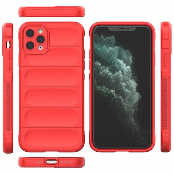 Blødt grebsformet iPhone 11 Pro cover - Rød Red