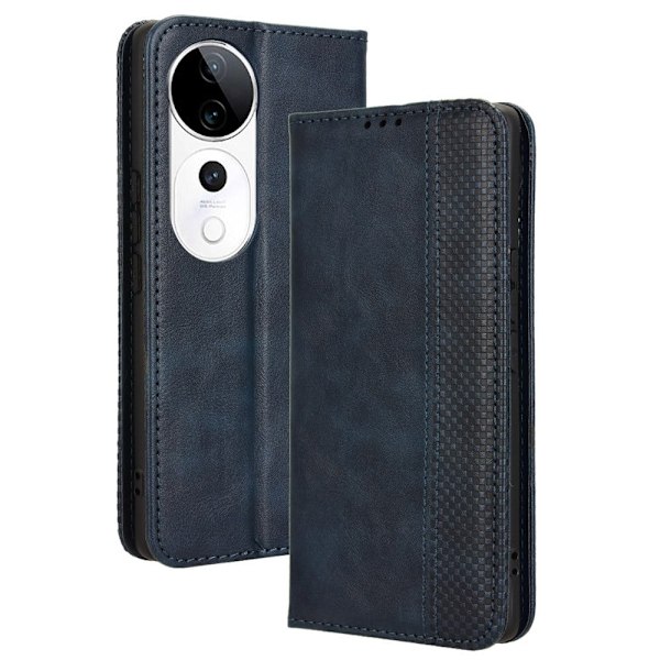 Bofink Vintage vivo S19 Pro læderetui - Blå Blue