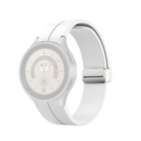 Samsung Galaxy Watch 5 / 5 Pro / 4 / 3 silikoninen ranneke - Valkoinen White