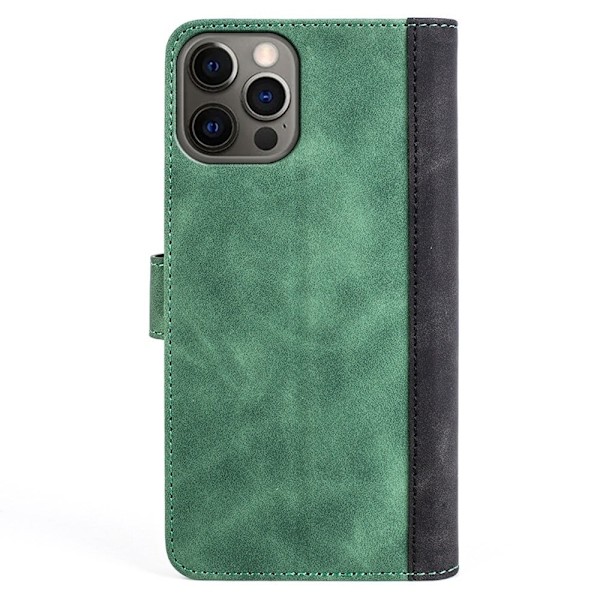 Tofarget lærdeksel for iPhone 12 / iPhone 12 Pro - Grønn Green