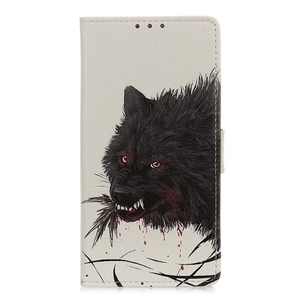 Nokia 1 Plus folio lædercover - sort ulv Black