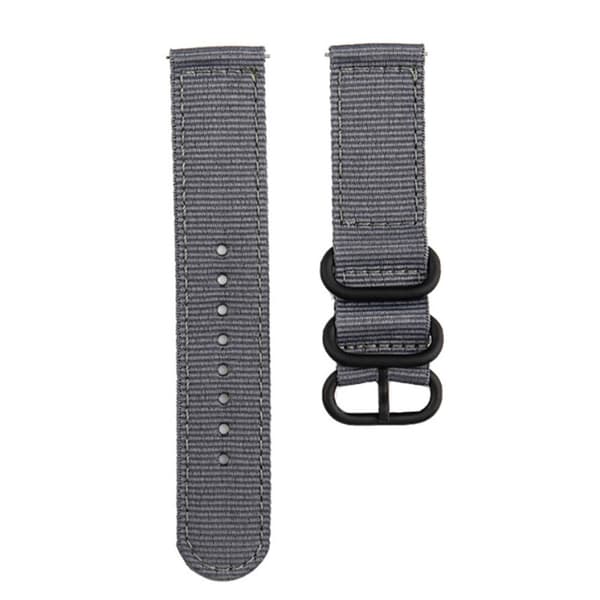 18 mm universellt klockarmband i nylon - Grå Silvergrå