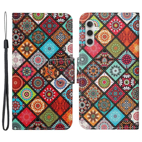 Wonderland Samsung Galaxy S24 flip-etui - Etnisk Stil Multicolor