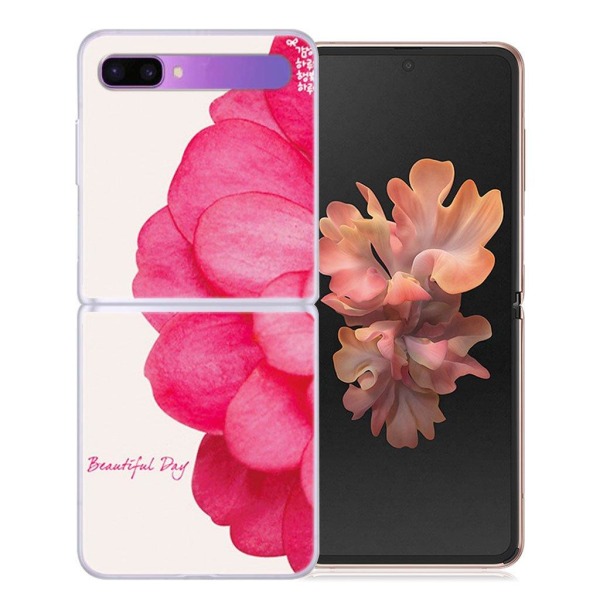 Deco Samsung Galaxy Z Flip 5G Etui - Udsøgt Blomst Pink