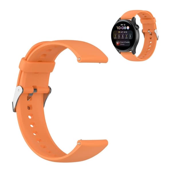 22mm urheilullinen silikoninen kellohihna Huawei-kelloon - Oranssi Orange