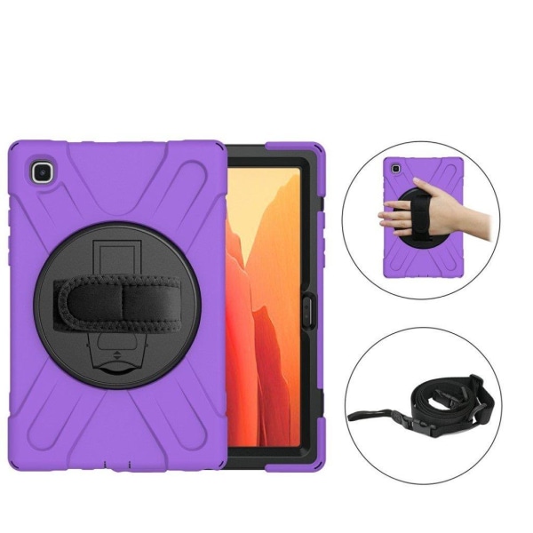 Silicone combo case with strap for Samsung Galaxy Tab A7 10.4 (2 Purple