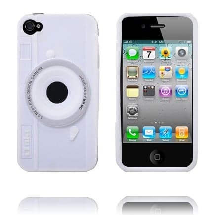Kamera Deksel (Sort) iPhone 4 Deksel White