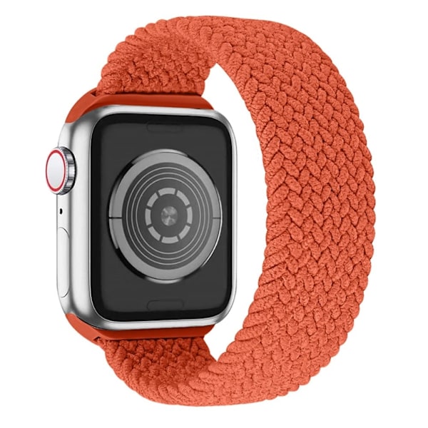 Apple Watch Series 8 (41mm) elastiskt vävt klockarmband - Orange Röd / Storlek: Xl Röd