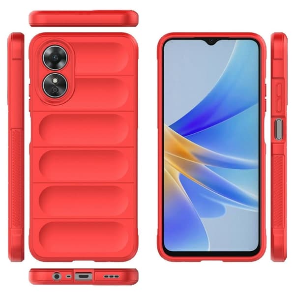 Deksel med mykt grep for Oppo A17 - Rød Red