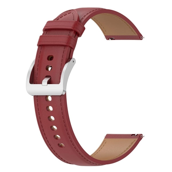 20 mm klockarmband i koskinn med universella sömmar - Röd Röd
