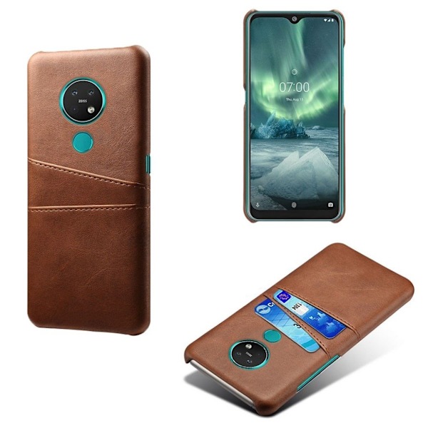 Nokia 7.2 / Nokia 6.2 skal med korthållare - Brun Brun