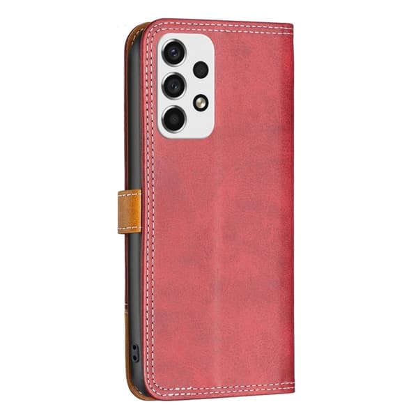 BINFEN tofarget læretui for Samsung Galaxy A53 5G - Rød Red