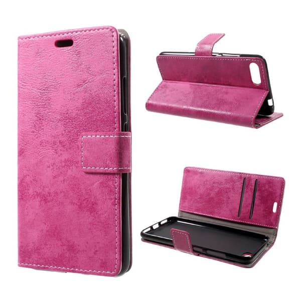 ASUS Zenfone 4 Max 5.5 (ZC554KL) Vintage læder etui - Rosa Pink