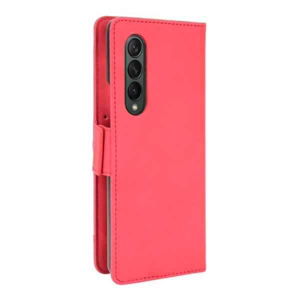 Modernt Samsung Galaxy Z Fold3 5G fodral med plånbok - Röd Röd