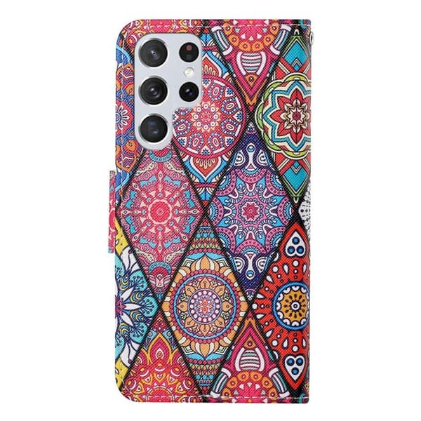 Wonderland Samsung Galaxy S23 Ultra Flippetui - Rhombus / Totem Multicolor
