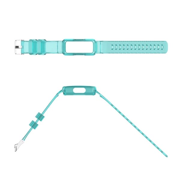 Fitbit Inspire 3 silikonikellon hihna ja suojus - Läpinäkyvä Sininen Blue