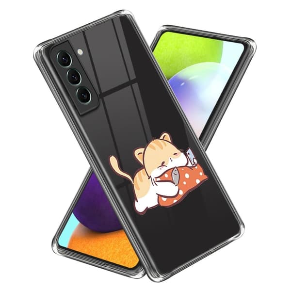 Deco Samsung Galaxy S24 Plus skal - Röd Kudde Katt Röd