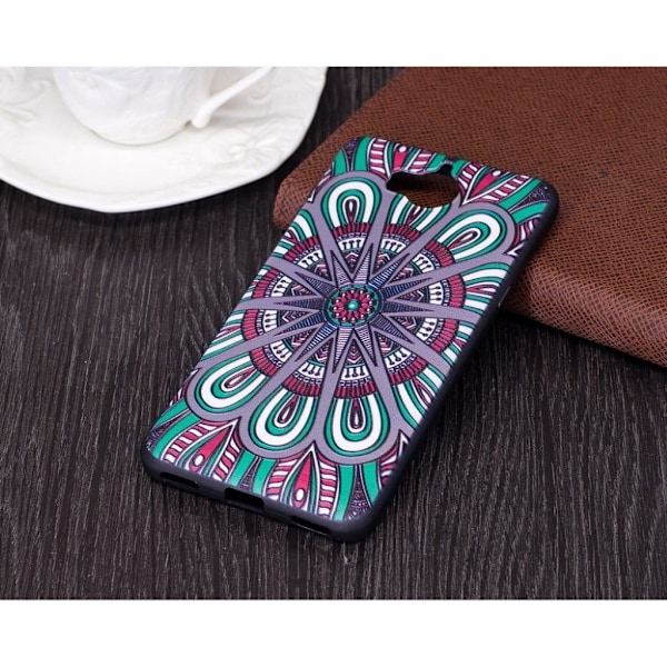 Huawei Y6 (2017) retrotyylinen suojakuori - Abstrakti kuvio Multicolor