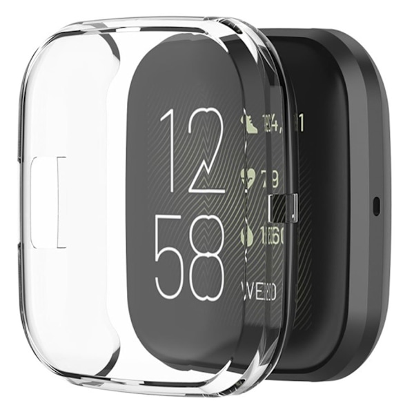 Fitbit Versa 2 kestävä monikäyttöinen kotelo - Läpinäkyvä Transparent
