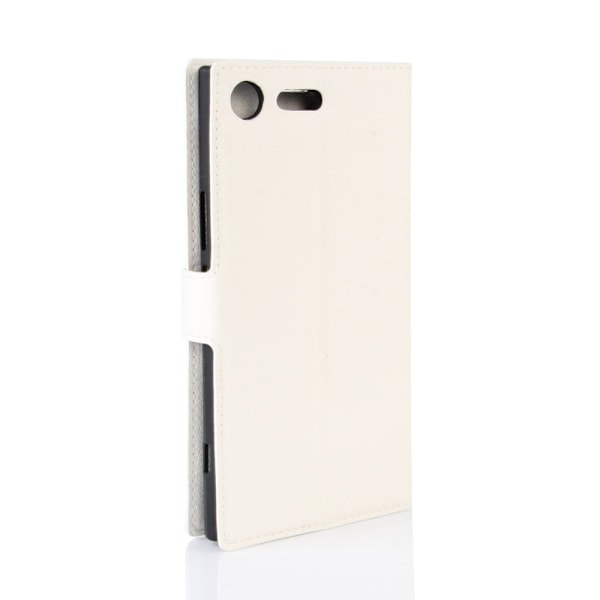 Sony Xperia XZ Premium Læder etui i litchi skind - Hvid White