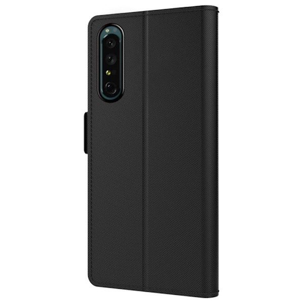 Phone Etui med Make-up Mirror og Slick Design til Sony Xperia 5 II - Sort Black