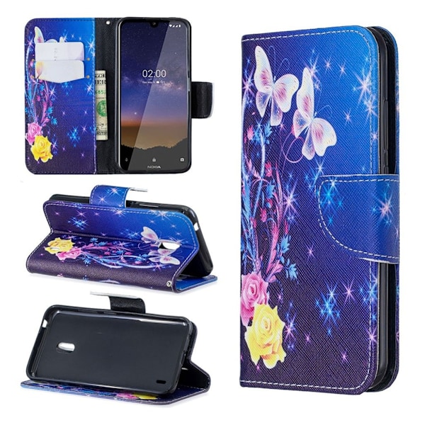 Wonderland Nokia 2.2 kotelot - Elegantit Perhoset Blue