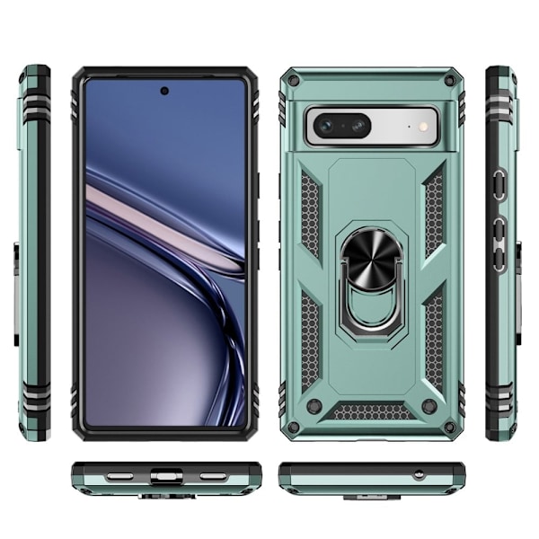 Bofink Combat Google Pixel 7a Suojakotelo - Mustanvihreä Green
