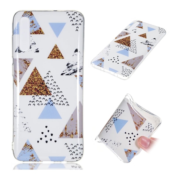 Marble design Samsung Galaxy A70 kotelot - Tyyli U Multicolor