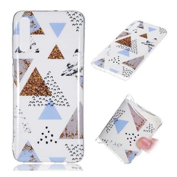 Samsung Galaxy A70 marmormønstret gel cover - stil U Multicolor