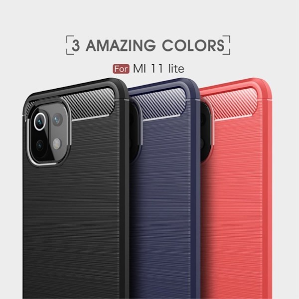 Carbon Flex case - Xiaomi Mi 11 Lite 5G / Mi 11 Lite - Sort Black