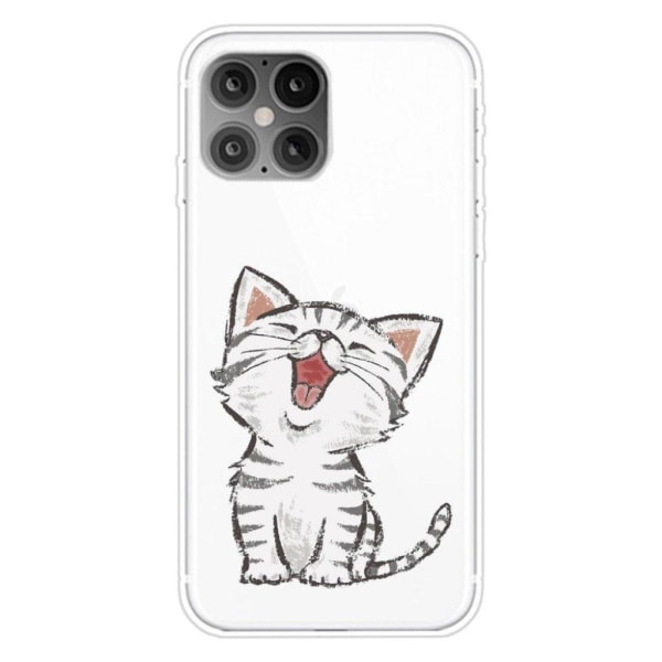 Deco iPhone 12 Mini skal - Katt Vit