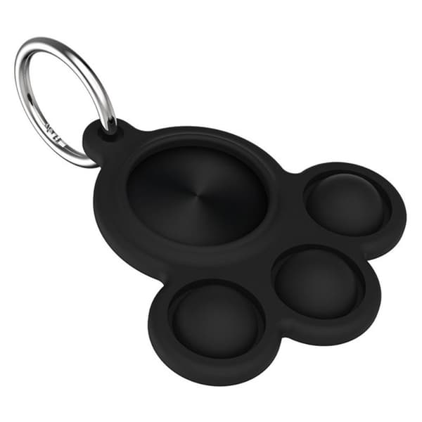 AirTags silikonskydd med trippel bubbelpress - Svart Svart