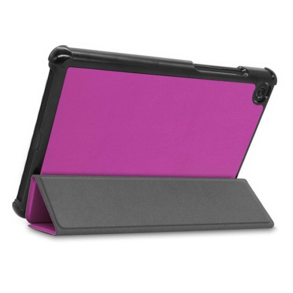 Lenovo Tab M8 yksinkertainen kolminkertainen nahkainen kotelo - Violetti Purple