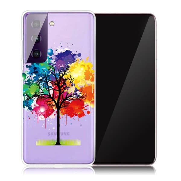 Deco Samsung Galaxy S21 kotelo - värikäs kolme Multicolor