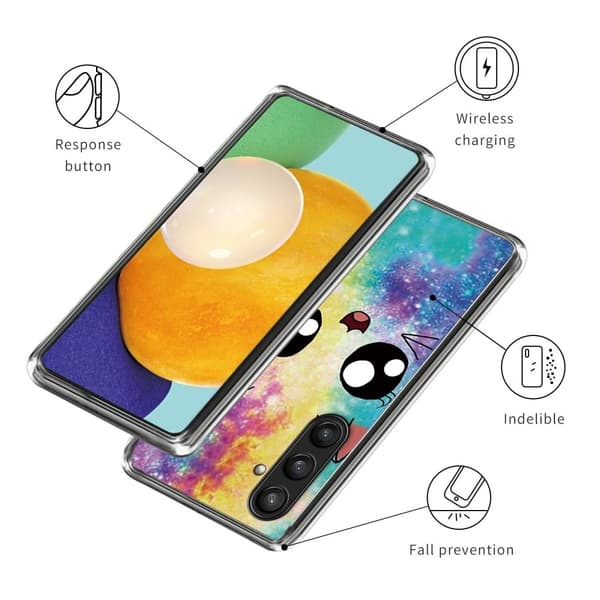 Deco Samsung Galaxy S24 deksel - Regnbuekatt Multicolor