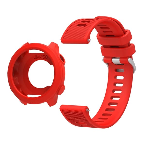 Garmin Forerunner 158 Silicone Replacement Strap Watch Band med beskyttelsesetui - Rød Red