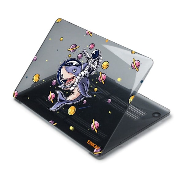 HAT PRINCE MacBook Pro 14 M1 / M1 Max (A2442, 2021) rymdmänniska mönster stilskydd - Haj Lila