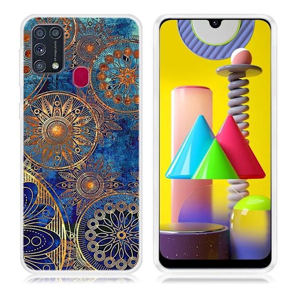 Deco Samsung Galaxy M31 skal - Guldblomma multifärg