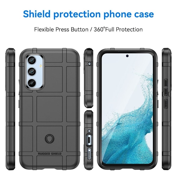 Rugged Shield Etui Samsung Galaxy A54 - Sort Black